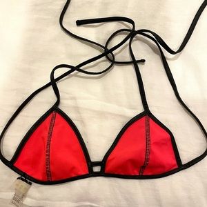 PILYQ Neon Pink/Black Reversible Bikini Top